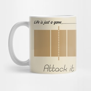 "Life is just a game, play it!"  T-shirts and props with sport motto. (Volleyball Theme) Mug